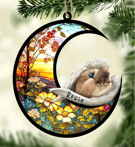 Vista 85 de Atrapasoles conmemorativo personalizado para perros, adorno navideño de Airedale Terrier, recuerdo por pérdida de mascota, regalos conmemorativos