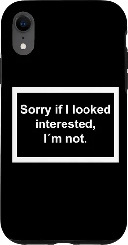 Vista 25 de Sorry if I Looked Interested, I'm not. Funny Black Phone Case for iPhone 17