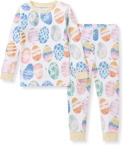 Vista 34 de Burt's Bees Baby Pijama para niña, 2 piezas, camiseta de manga larga y pantalones de algodón orgánico