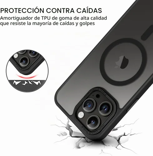 Vista 4 de BENTOBEN Funda magnética para iPhone 13 Pro Max, [Compatible con MagSafe] translúcida mate esmerilada, antihuellas, delgada, a prueba de golpes