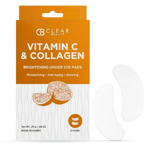 Vista 12 de Clear Beauty, Parches para debajo de los ojos de oro de 24 quilates y colágeno para ojeras y ojos hinchados, reafirmantes e hidratantes