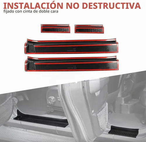Vista 6 de RT-TCZ para guardabarros de puerta Wrangler JL 4 puertas, protector de entrada de puerta para Jeep Wrangler JL JLU Gladiator JT 2018 2019 2020 2021