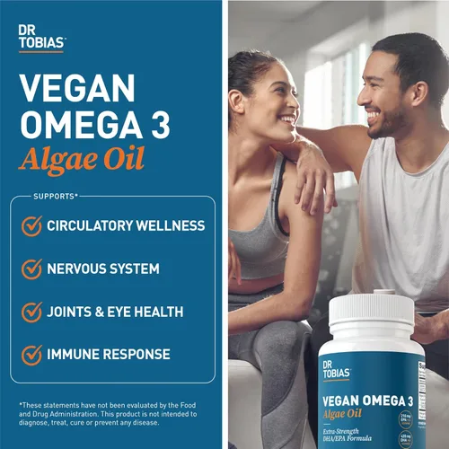Vista 5 de Dr. Tobias Colon Everyday Health & Vegan Omega 3 Aceite de algas - Bienestar digestivo y apoyo diario para la salud con cáscara de psyllium y DHA