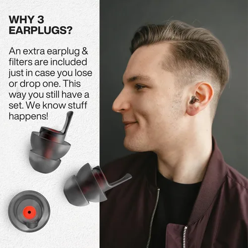 Vista 6 de EarPeace Tapones para los oídos para motocicleta, reutilizables, de alta fidelidad para moto, protección auditiva para deportes de motor, trabajo