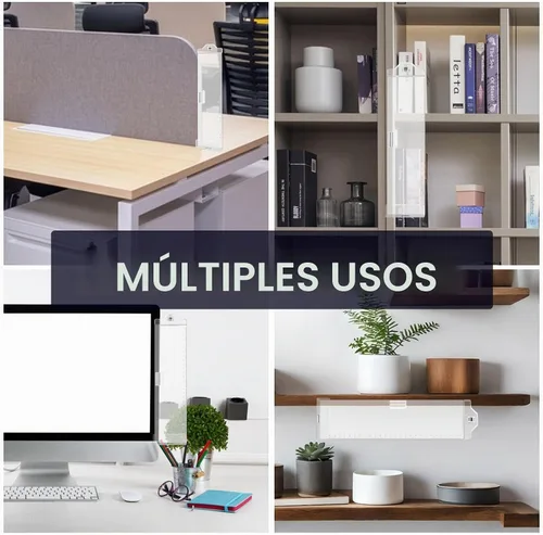 Vista 6 de 2 piezas de tableros de notas adhesivas para monitor de computadora, accesorios para escritorio de oficina, panel lateral multifunción de acrílico