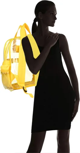 Vista 7 de DALIX Bolsas de mochila transparentes de plástico liso dorado