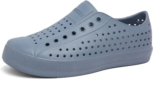 Vista 10 de FLIOZY Zuecos de jardín impermeables para hombres y mujeres, zapatos ligeros y transpirables de EVA sin cordones, cómodos y antideslizantes, calzado