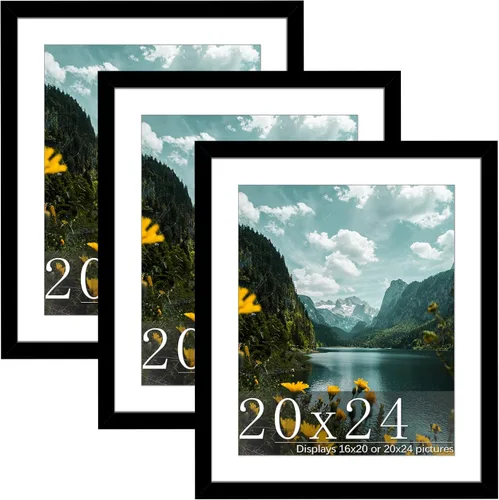 Vista 10 de Picrit Paquete de 3 portarretratos de 20 x 20 pulgadas, póster de 16 x 16 pulgadas con paspartú o de 20 x 20 pulgadas sin paspartú para montaje