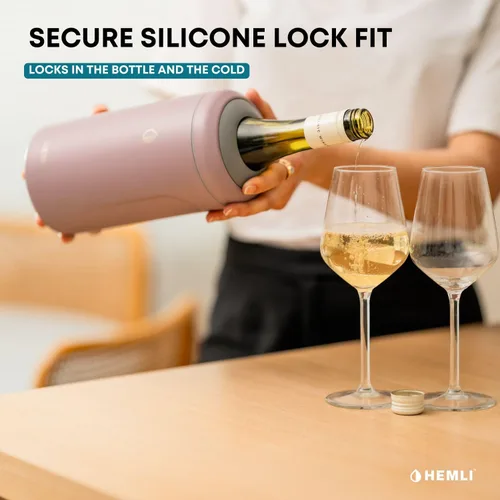 Vista 8 de Funda Aislante Refrigeradora para Botellas de Vino, Mantiene el Vino y el Champán Fríos durante 12 Horas, Enfriador de Botellas de Vino Aislado al