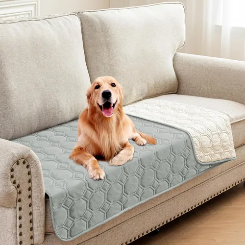 Vista 39 de ZNSAYOTX Mantas acogedoras definitivas (30 x 53 pulgadas), manta 100% impermeable para sofá para mascotas de perro, protector de sofá de cama