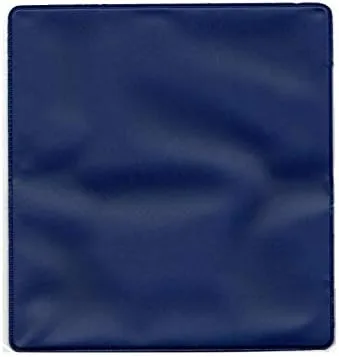 Vista 3 de Easy Read Register Funda de vinilo para chequera para cheques personales superiores, Azul Mónaco, Plano