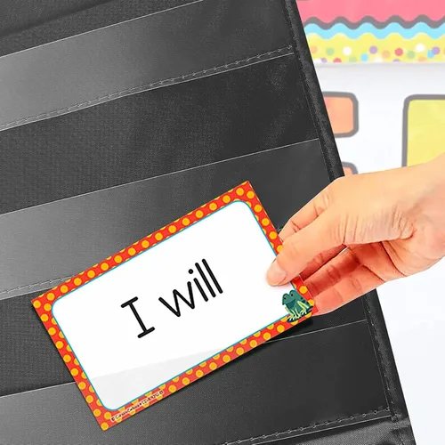 Vista 5 de EAMAY - Tablas de bolsillo estándar, tabla de bolsillo transparente de 10 bolsillos para lecciones del profesor en el aula o uso en el hogar