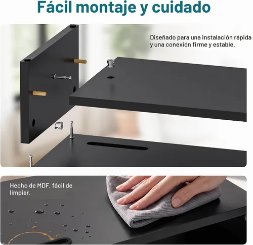 Vista 6 de 1home soporte elevador para monitor de computadora o computadora portátil, Negro