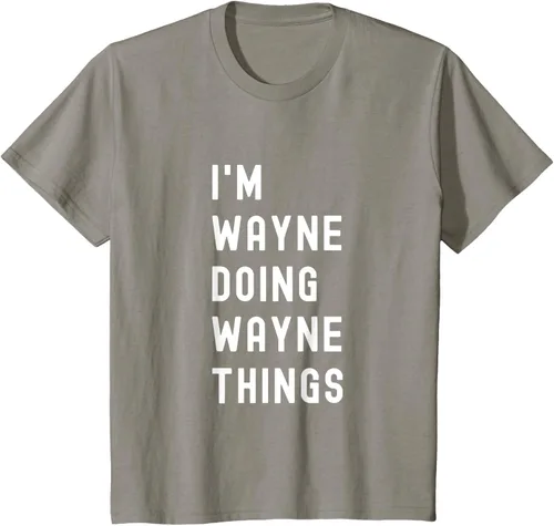 Vista 32 de Camiseta I'm Wayne Doing Wayne Things, Negro