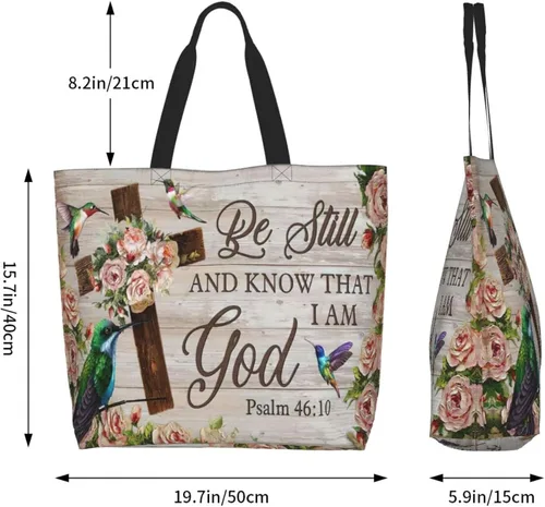 Vista 6 de Dvczelo Bolso de mano para mujer, diseño de girasol, colibrí, lona, bolso de mano, bolsos de hombro a la moda, para la escuela, el trabajo, viajes