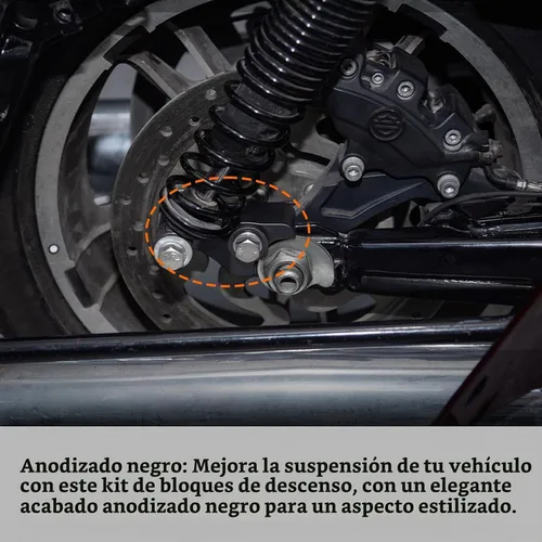 Vista 4 de Kit de bloques de bajada de 2 pulgadas para Harley Touring Street Glide 2009-2026 Kit de bloques de bajada de golpe trasero de 2 pulgadas