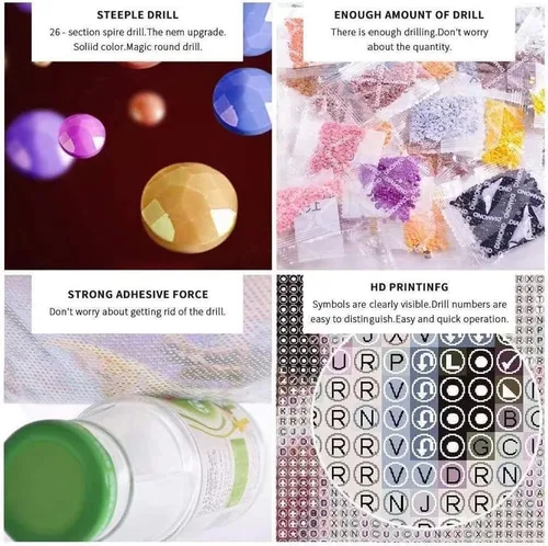 Vista 4 de ZKOPAVS Kits de pintura de diamantes para adultos, lindas medusas rosas para adultos y niños, para sala de estar, dormitorio, decoración de pared, 8
