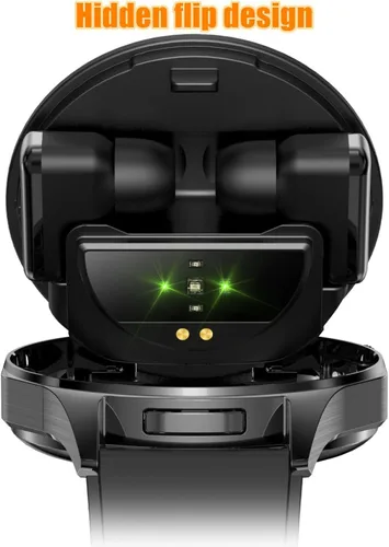 Vista 4 de Reloj inteligente con auriculares, relojes inteligentes TWS 2 en 1, reloj inteligente con pantalla AMOLED colorida de 1.43 pulgadas para Android