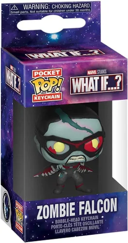 Vista 2 de Funko Llavero POP What If - Halcón zombi, multicolor, (57401) (paquete de 2)