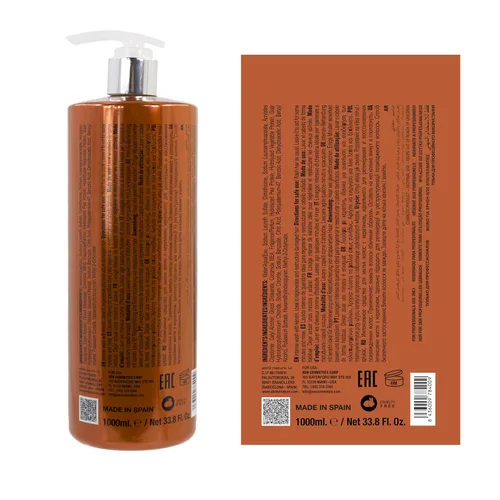 Vista 2 de abril et nature - Champú Profesional de Peluquería Queratina - Reparaciones y Reestructuras - Para Cabello Natural Sin Borro - Acción Ultrarápida