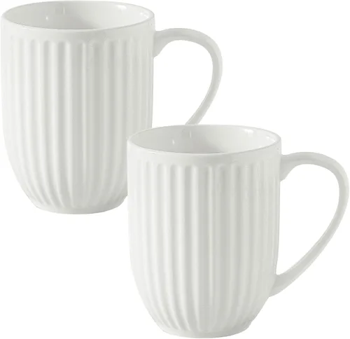Vista 7 de Taza de café de cerámica HASENSE, taza grande de café de 20 oz con asa, taza de porcelana para café, té y cacao con diseño acanalado moderno, apta