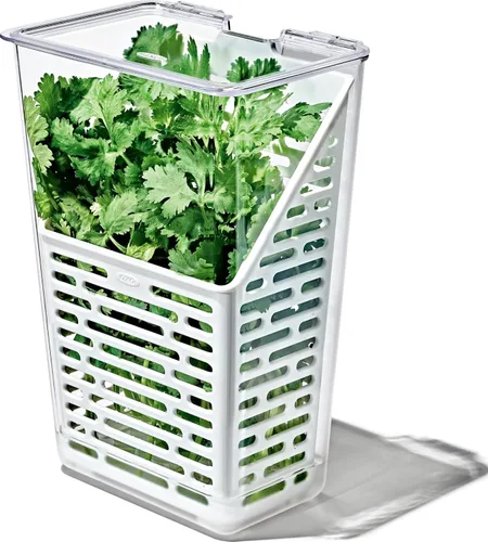 Vista 15 de OXO Good Grips Produce Saver - Contenedor mediano, 13.8 x 7.4 x 4.7 pulgadas, blanco