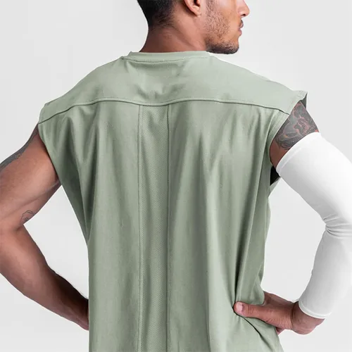 Vista 4 de BOOMLEMON Camiseta sin mangas para hombre, gimnasio, musculación, fitness, culturismo, sin mangas