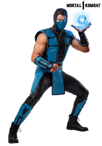 Vista 9 de Disfraz de Sub-Zero para Hombre de Mortal Kombat Multicolor