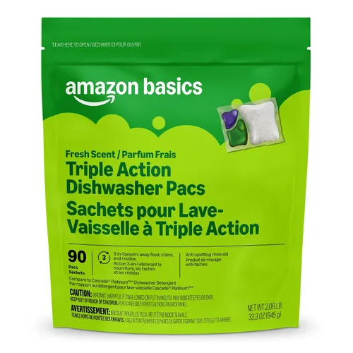 Vista 10 de Marca Amazon Presto! - Paquete de lavavajillas de triple acción, antimanchas, aroma fresco, 70