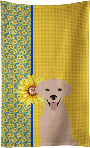 Vista 35 de Caroline's Treasures WDK5313KTWL - Toalla de cocina con diseño de girasoles de verano, color negro y tostado, Airedale Terrier, toalla de mano