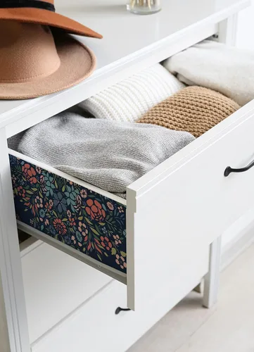 Vista 5 de RoomMates RMK12587PLW - Papel tapiz para despegar y pegar con diseño floral de medallón azul