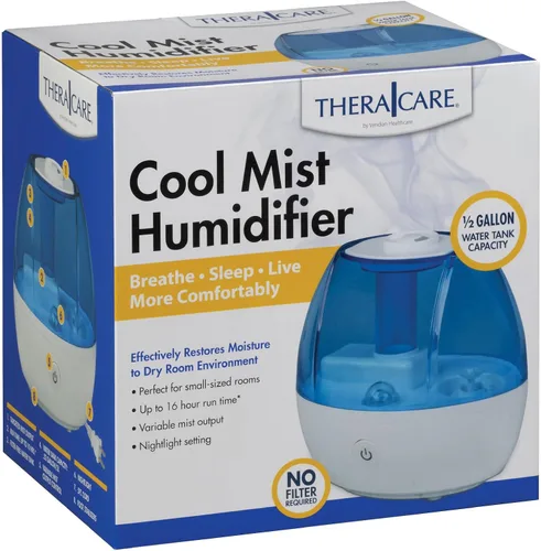 Vista 2 de Thera Care Cool Mist Humidificador ultrasónico Para habitaciones de tamaño mediano No requiere filtro 16 horas de tiempo de funcionamiento