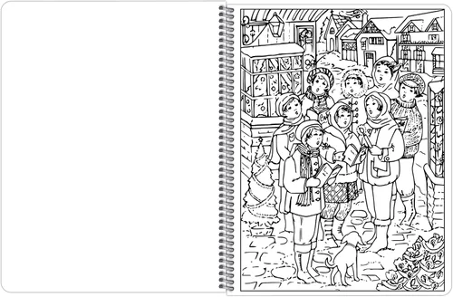 Vista 6 de Libro para colorear de Navidad para adultos (encuadernado lateralmente)