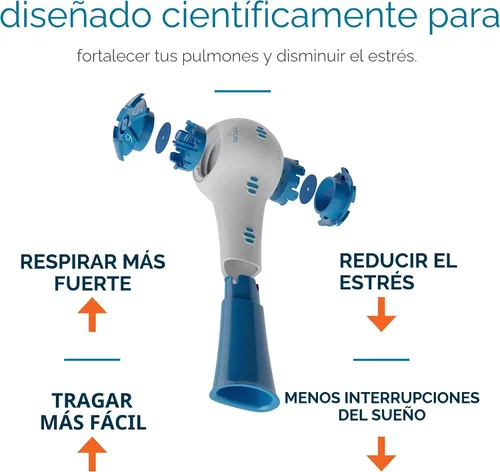 Vista 2 de THE BREATHER │ Entrenador de ejercicios de respiración natural para terapia respiratoria sin medicamentos │ Respira más fácilmente con pulmones más