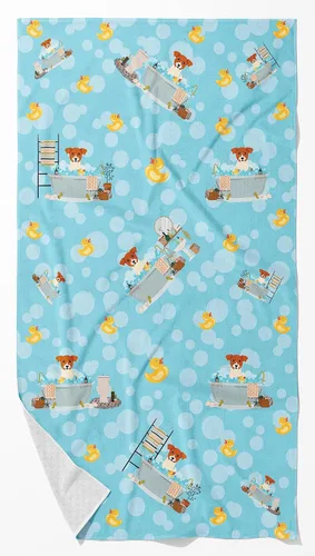 Vista 68 de Caroline's Treasures WDK5738BTLG Airedale - Toalla de baño grande para bañera