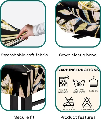 Vista 5 de Juego de 4 fundas para sillas de comedor, fundas elásticas de elastano para sillas, fundas protectoras para sillas Parsons, fundas extraíbles