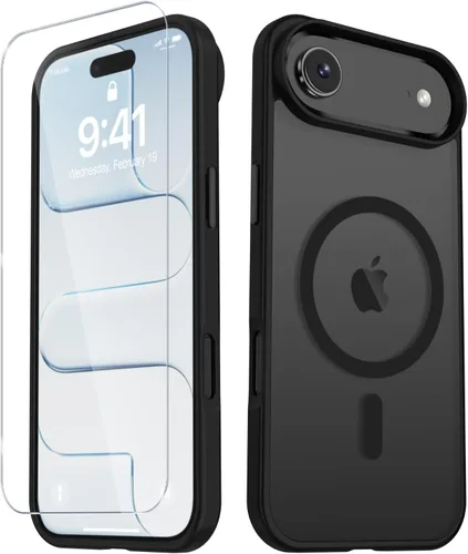 Vista 487 de Funda para Google Pixel 10 Pro XL, cubierta magnética mate, color negro Fit for MagSafe, Screen Protector included, Shockproof Military Grade