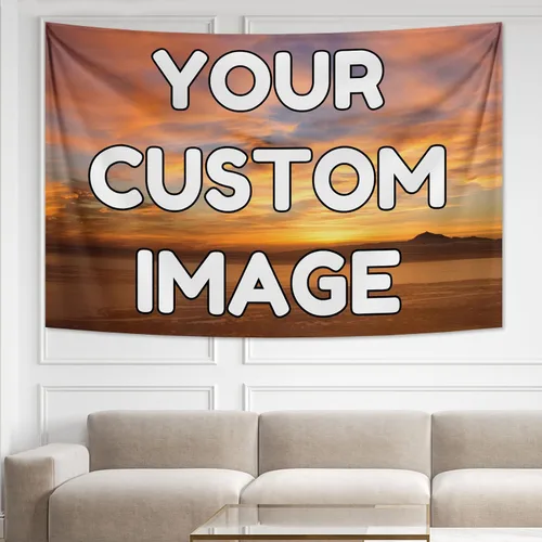 Vista 13 de kioskbanks Tapiz personalizado con foto para dormitorio, tapiz de pared personalizado con tu propia imagen, telón de fondo para decoración del hogar