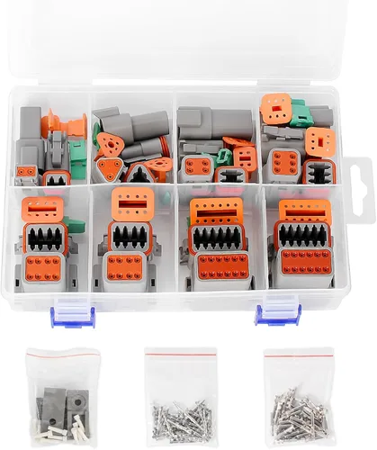 Vista 8 de Kit de conectores DT Deutsch gris de 452 piezas, 2 3 4 6 8 12 pines, impermeable, herramienta de extracción de conector DT, herramientas