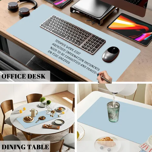 Vista 7 de Tapete de escritorio de borrado en seco, pizarra blanca de escritura borrable para hacer planes Waterproof Desk Pad, Non-Slip Large Desktop