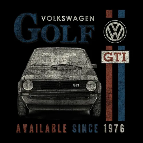 Vista 2 de Volkswagen Golf GTI Racing Distressed Camiseta para hombre