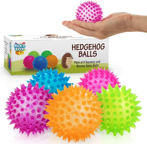Vista 9 de Spiky Balls Stim Toy - Juego de 4 piezas de juguetes para niños y adultos, TDAH, autismo, juguetes sensoriales para la escuela, alivio del estrés
