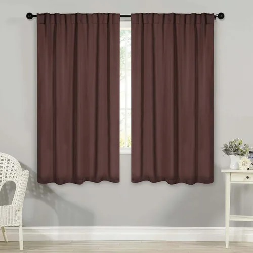 Vista 10 de BLUENILEMILLS Paneles de cortinas opacas para oscurecer la habitación con bolsillo para barra/pestañas traseras, cortinas perfectas para ventanas
