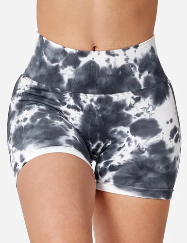 Vista 5 de YEOREO Pantalones cortos profesionales de entrenamiento para mujer, 3.6 pulgadas, pantalones cortos sin costuras, cintura alta, contorno, gimnasio