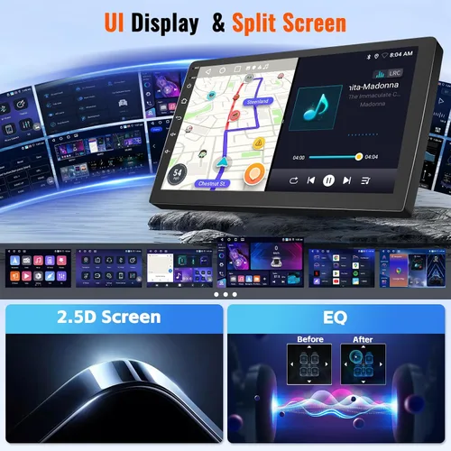 Vista 8 de Estéreo del coche 4+64G Android 15 para Ford F150 F-150 2009-2012, pantalla