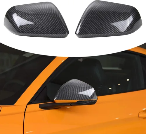 Vista 8 de RT-TCZ Kit de decoración de cubierta de espejo retrovisor para Ford Mustang 2015 2016 2017 2018 2019 2020 2021 2022 2023 2024 (negro)