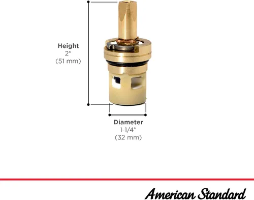 Vista 3 de American Standard 951764-0070A Monterrey - Cartucho de válvula de grifo, color dorado