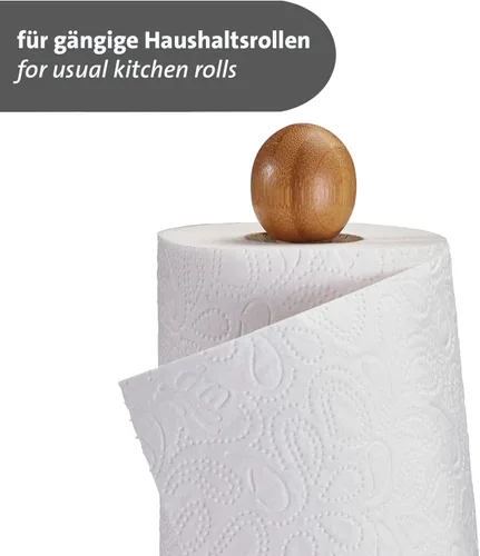 Vista 4 de Westmark Soporte para rollo de papel – soporte estable para rollos de cocina, dispensador de pie con ayuda para rasgar para todos los rollos