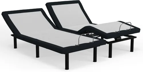 Vista 4 de Blissful Nights Split King e4 Marco de Base de Cama Ajustable con Gravedad Cero, Masaje, Anti-Ronquidos, Carga USB Dual, Luz Nocturna Debajo
