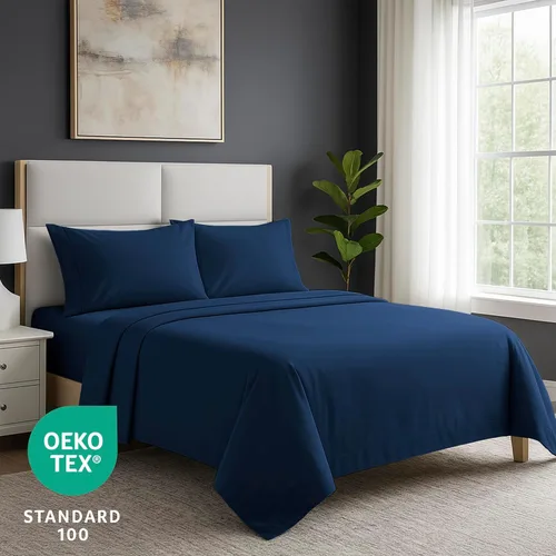 Vista 73 de Pure Bedding Juego de Sábanas Twin - Sábanas de Cama de Microfibra Ultra-Suave 1800 - Doble Cepillado - Bolsillos Profundos - Ajuste Fácil - Extra